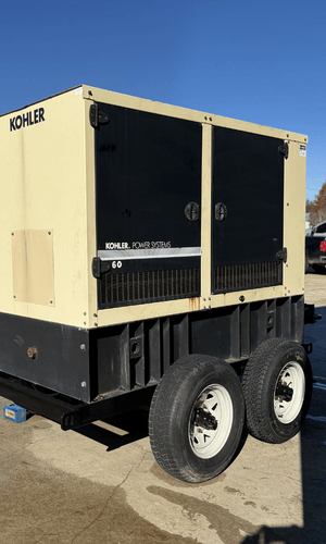 Generator mounted on trailer cart
