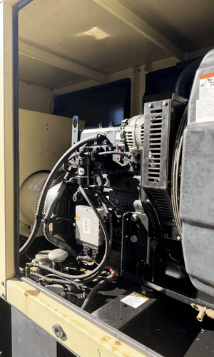 Generator mounted on trailer cart