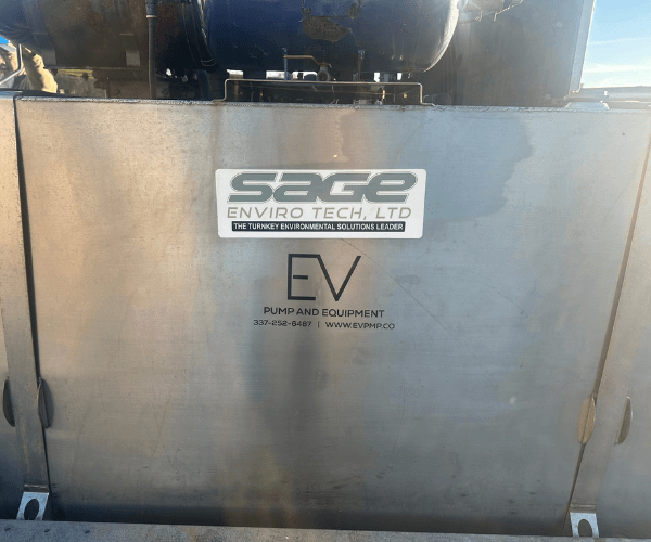 EV Pump & Equipment trailer-mounted bypass pump unit with Jetech engine, available for rental in Lafayette, LA and across the Gulf Coast