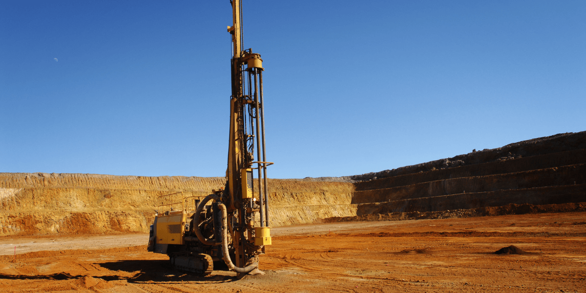 Machine on a dirt site to complete horizontal directional drilling services